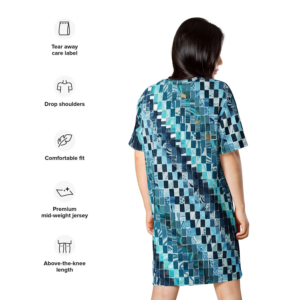 Thumbnail: Cool Blue T-shirt dress