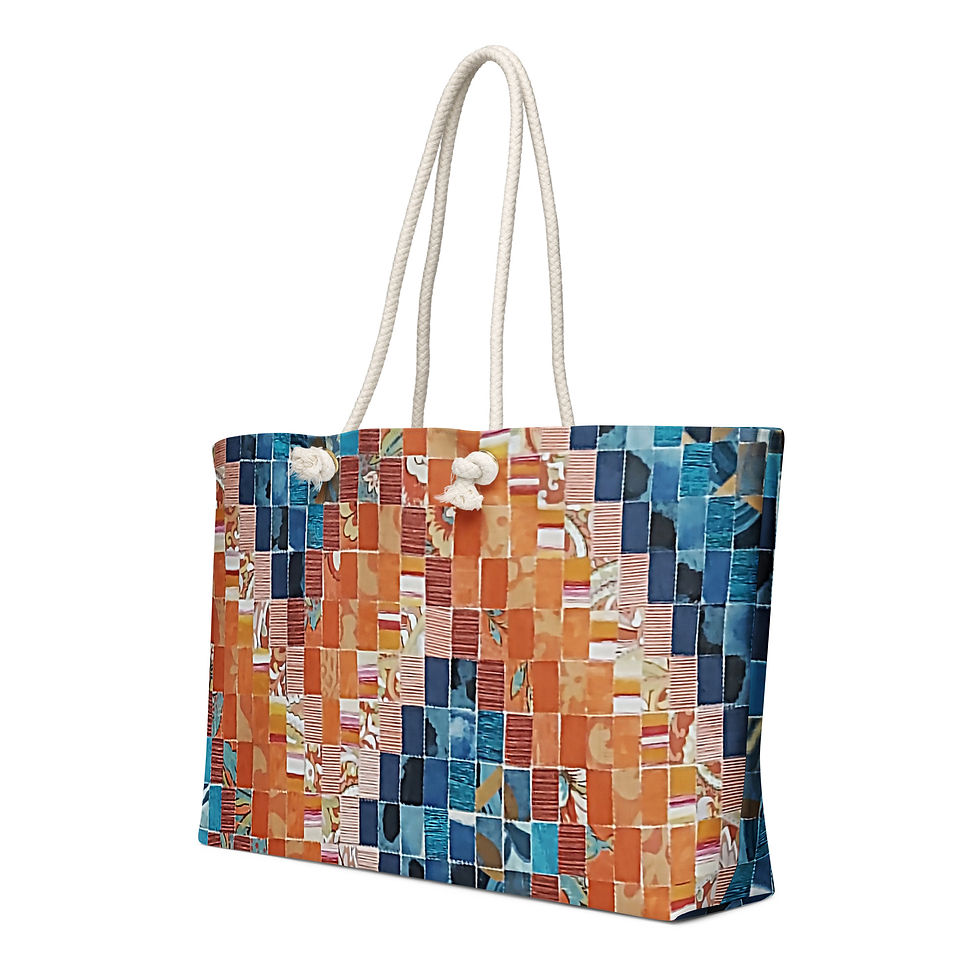 Thumbnail: Salmon Blue Plate Special Oversized weekender bag
