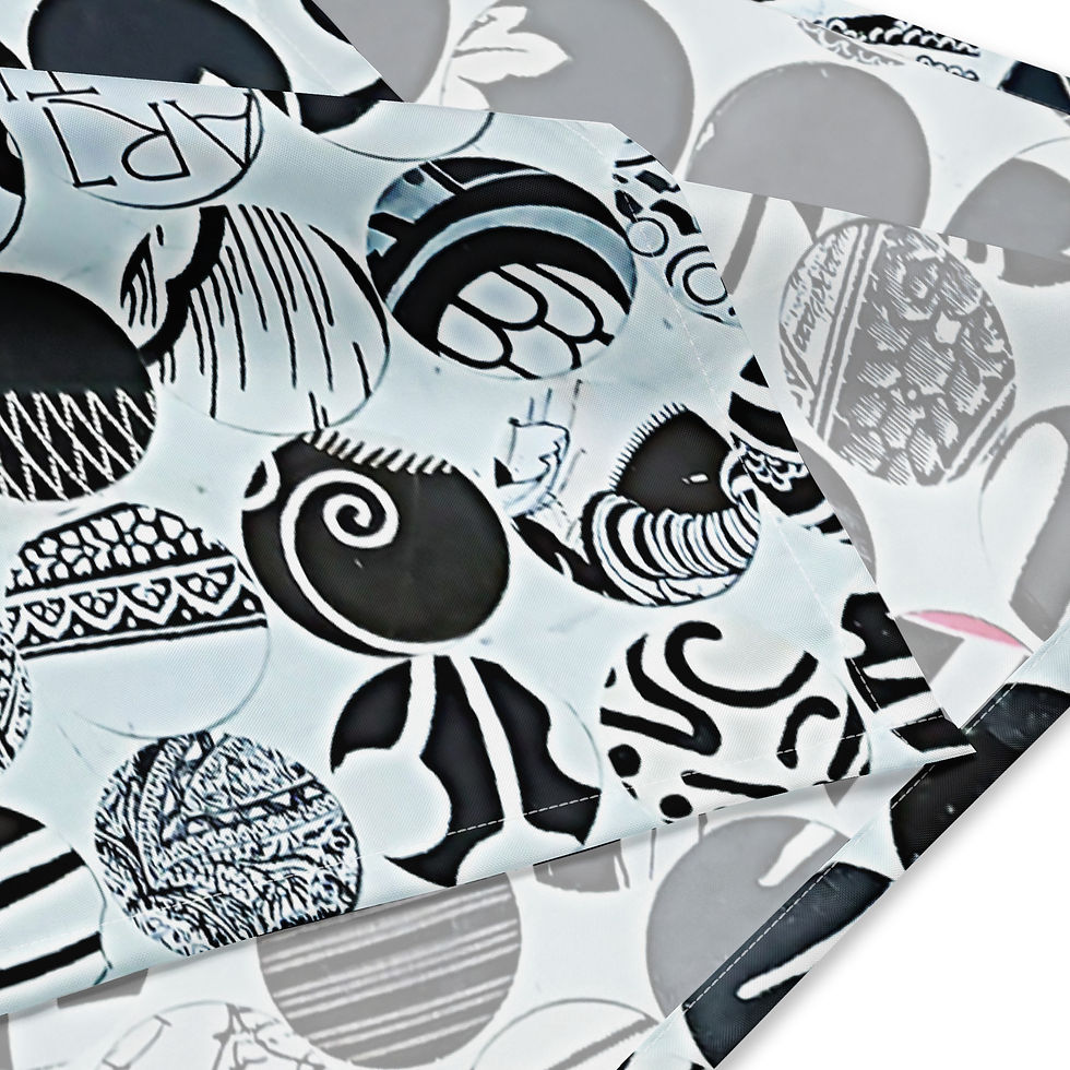 Thumbnail: Black and White Echo All-over print bandana