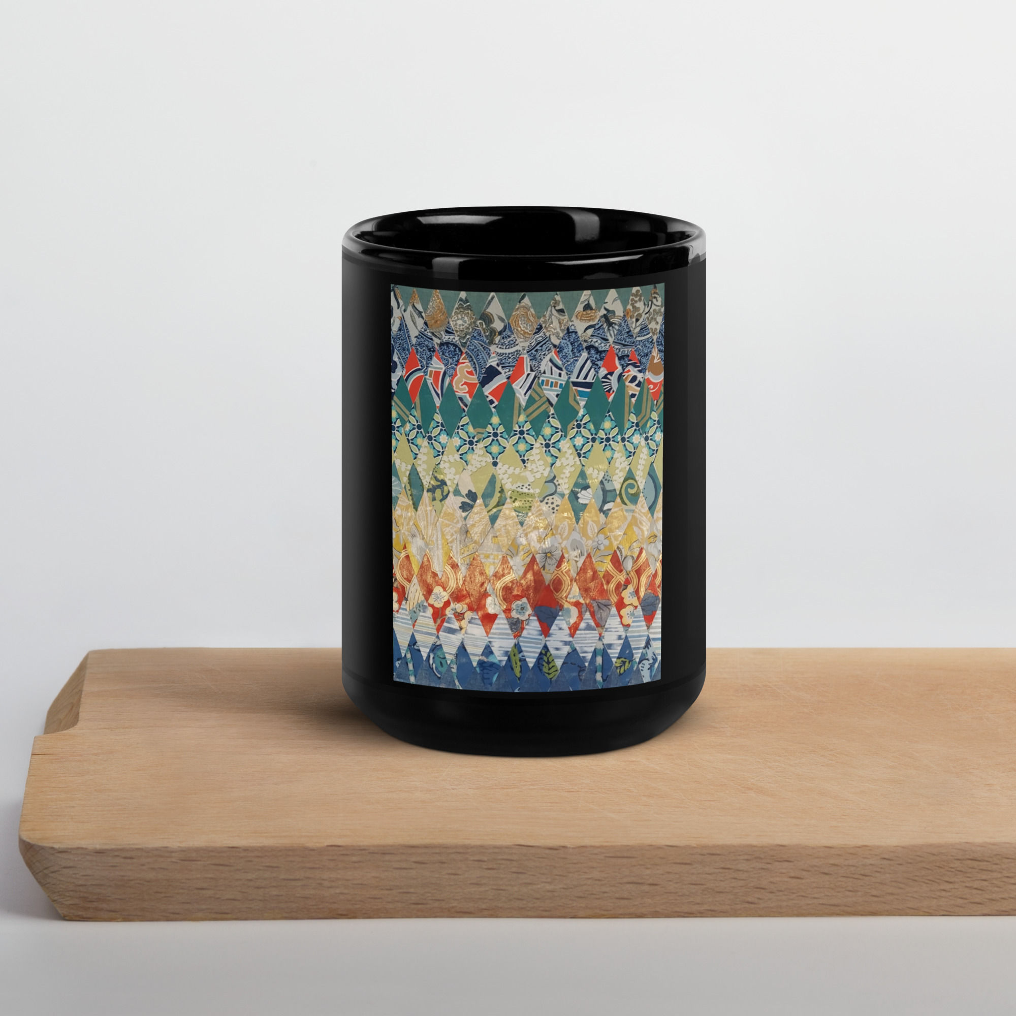 Montage Black Glossy Mug