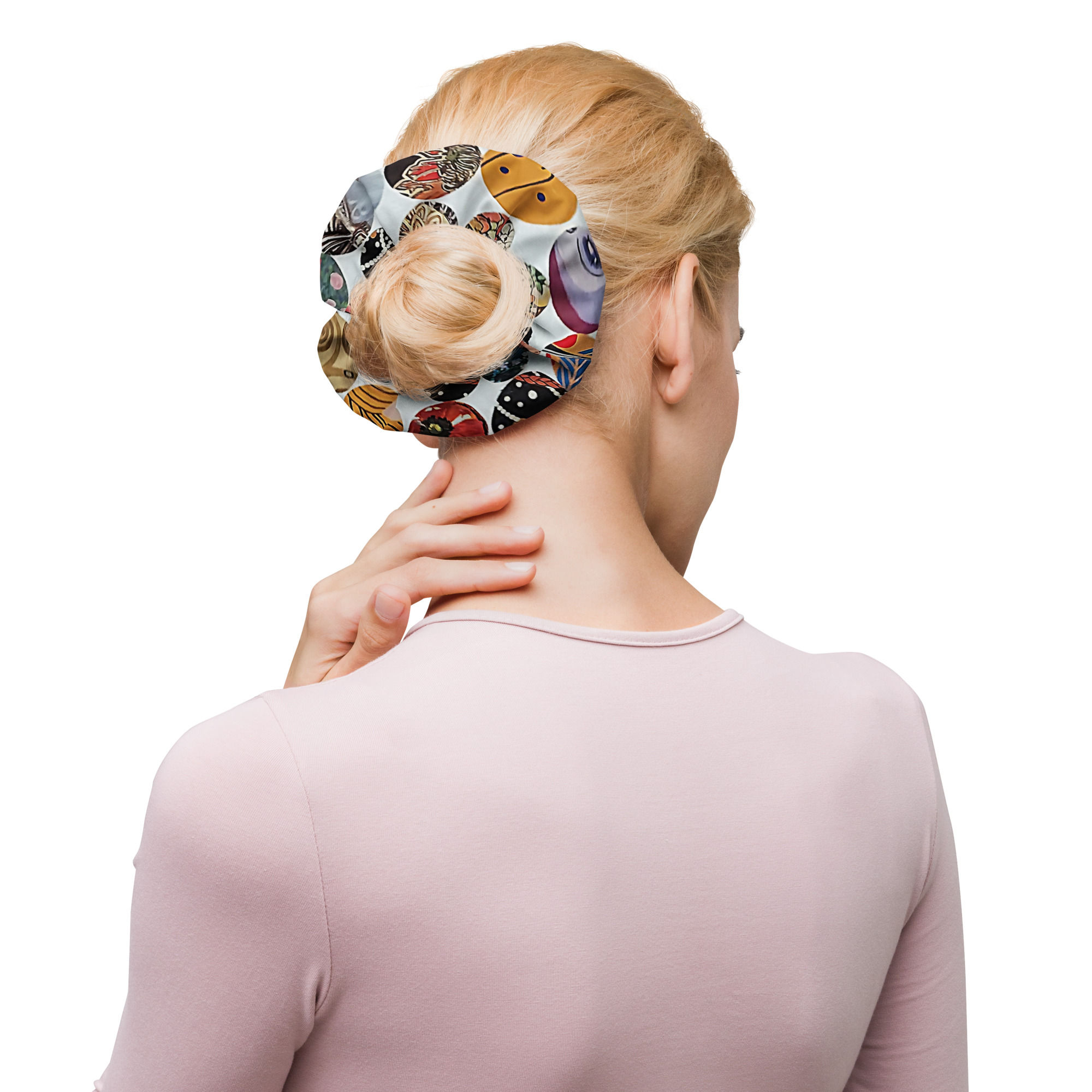 Art Deco Recycled Scrunchie