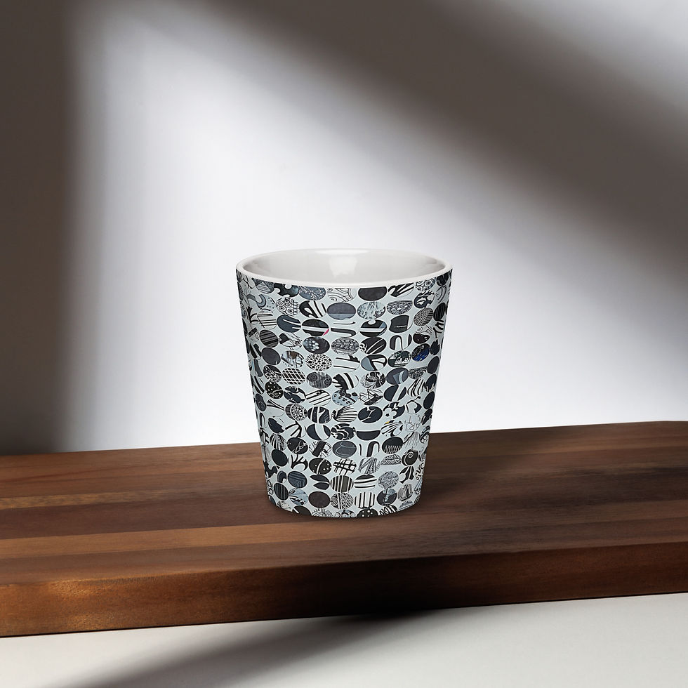 Thumbnail: Black and White Echo Latte mug