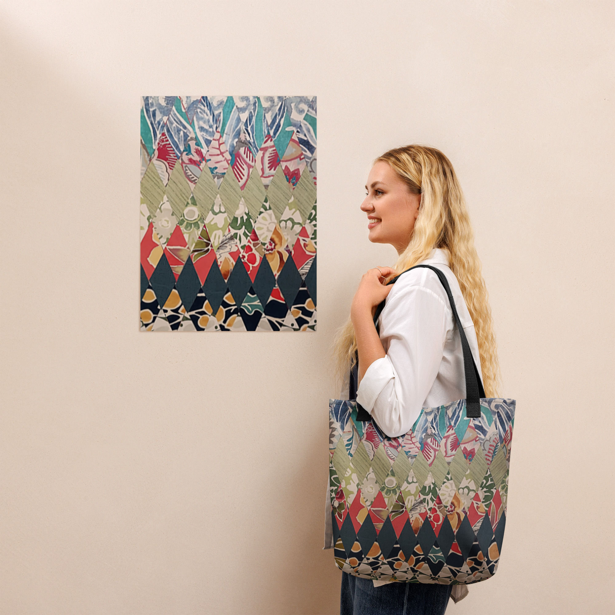 Kaleidoscope all over Tote Bag