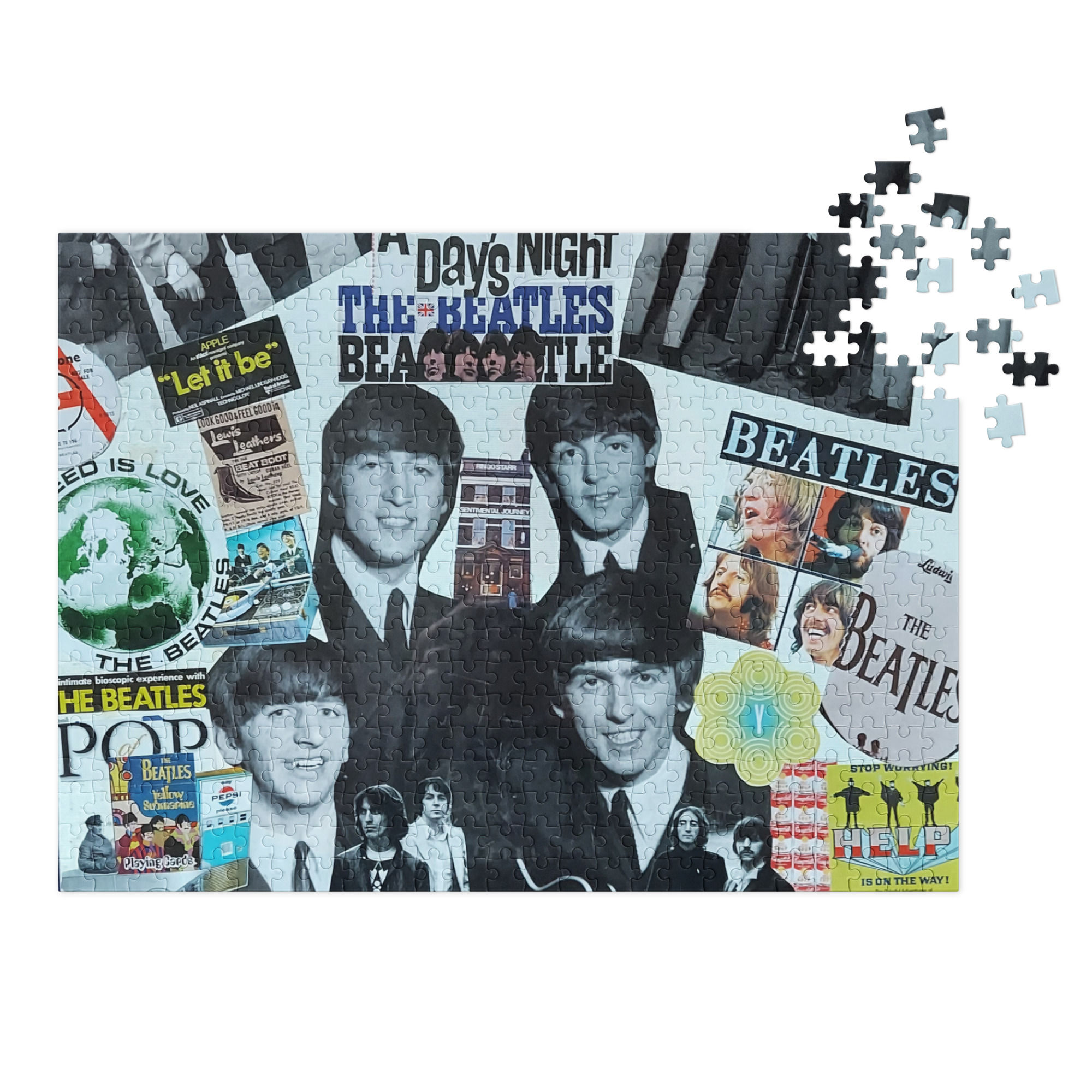 Beatles Jigsaw Puzzle with Tin