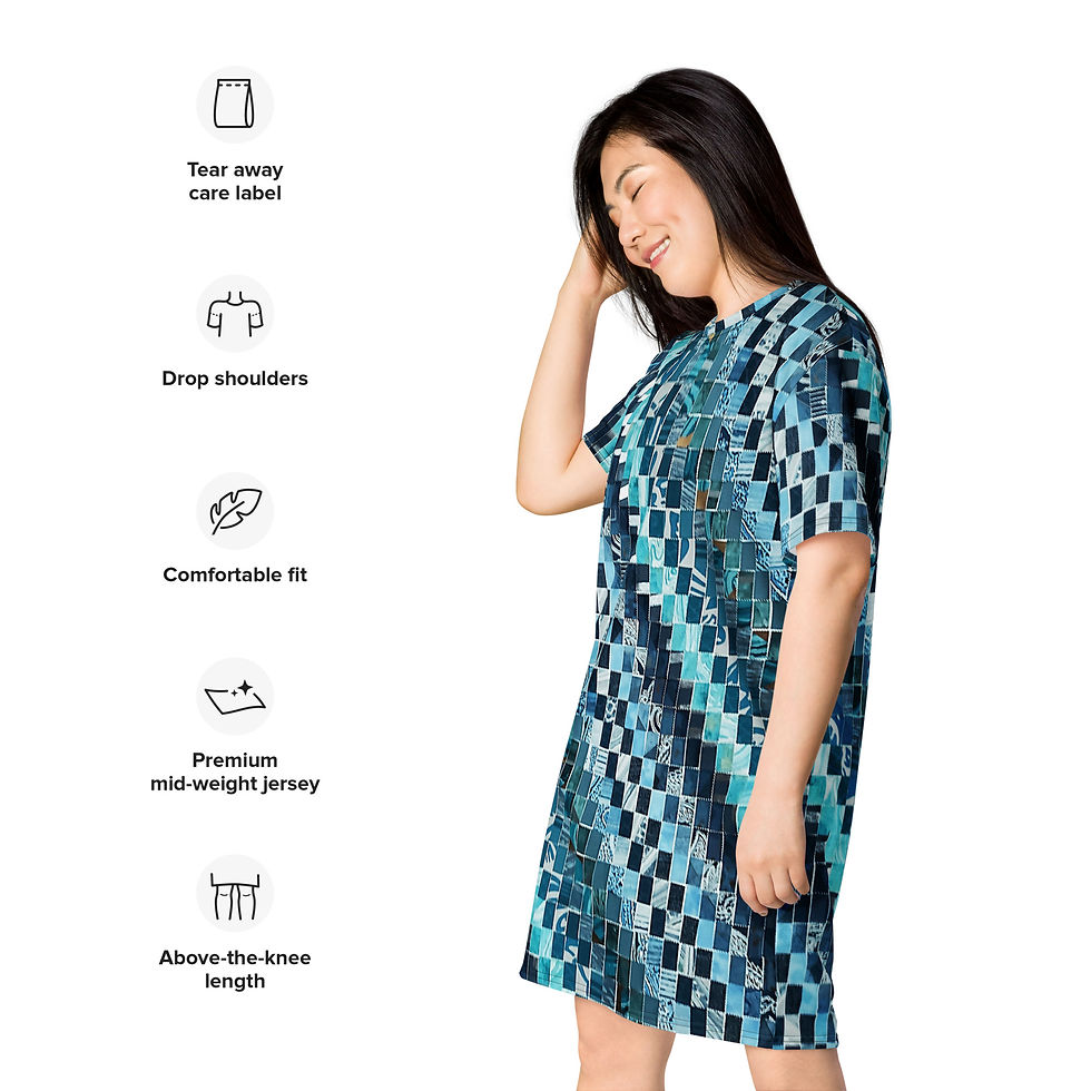 Thumbnail: Cool Blue T-shirt dress