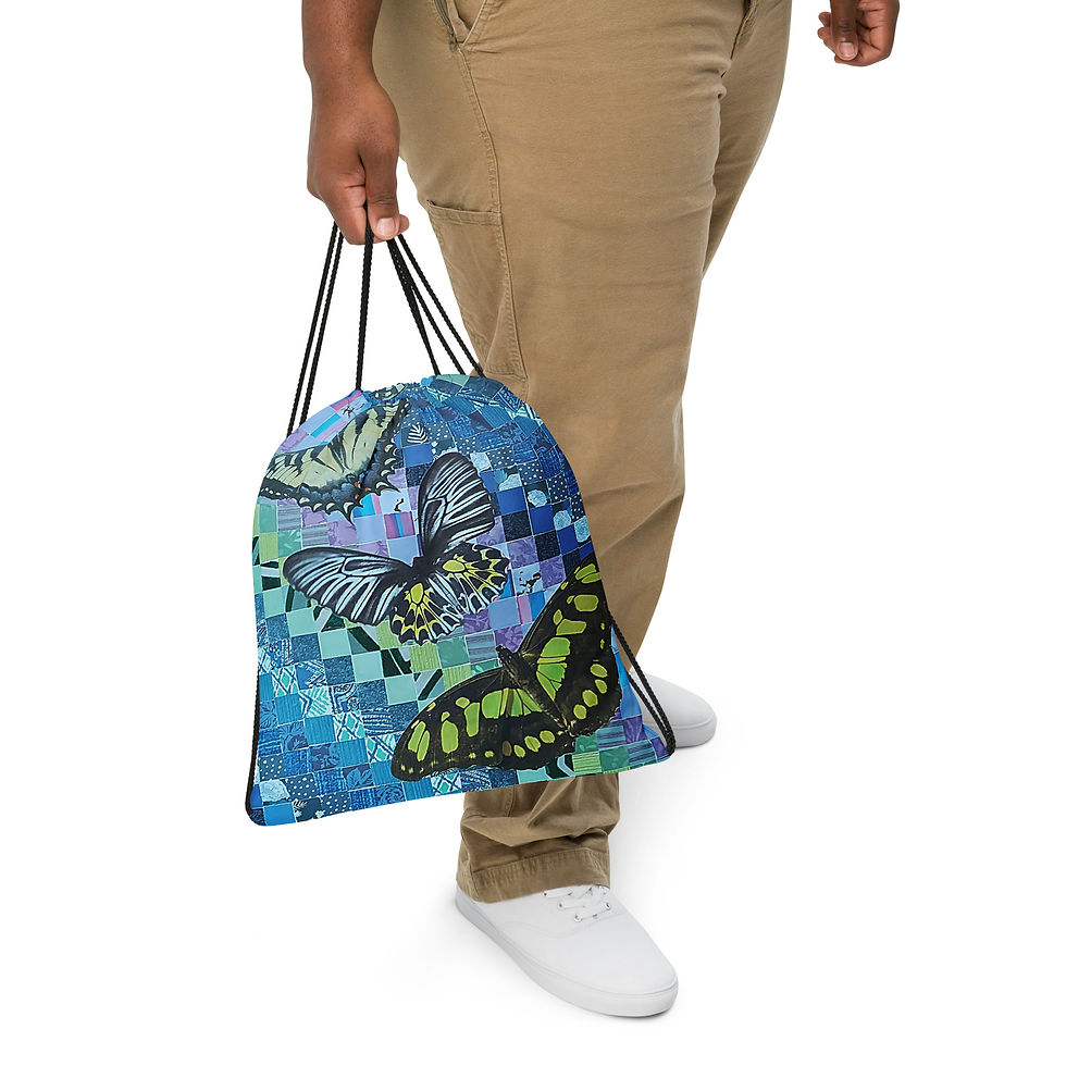 Thumbnail: Iron Butterfly Drawstring bag