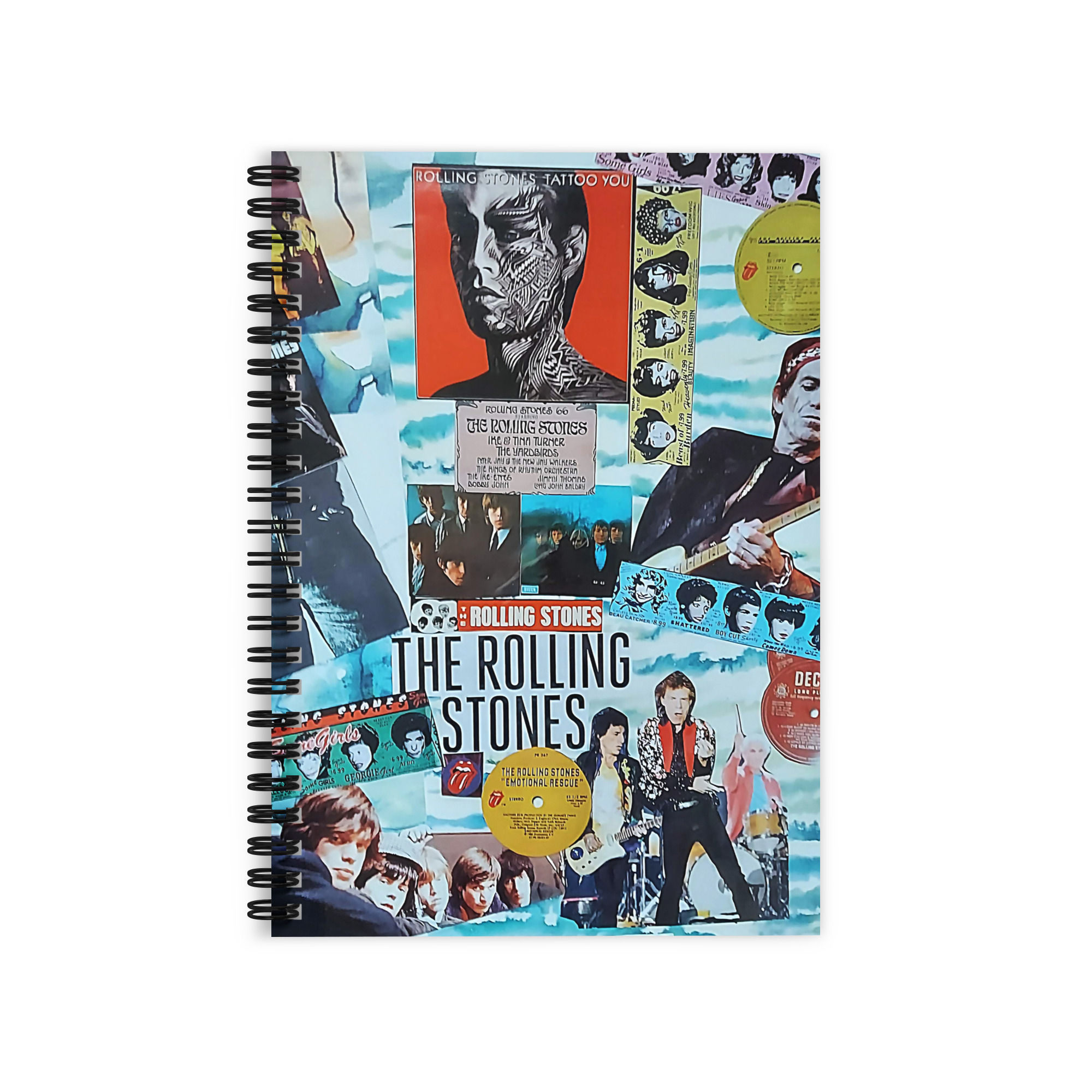 Rolling Stones Ruled Line Spiral Notebook