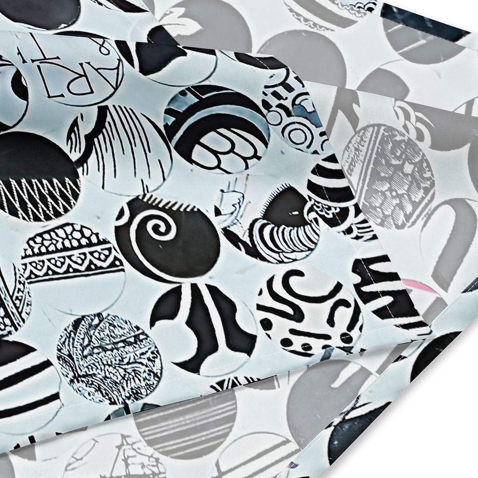 Thumbnail: Black and White Echo All-over print bandana