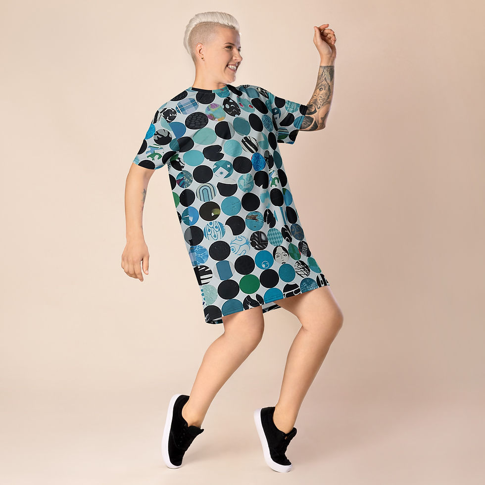 Thumbnail: Turquoise Dream T-shirt dress