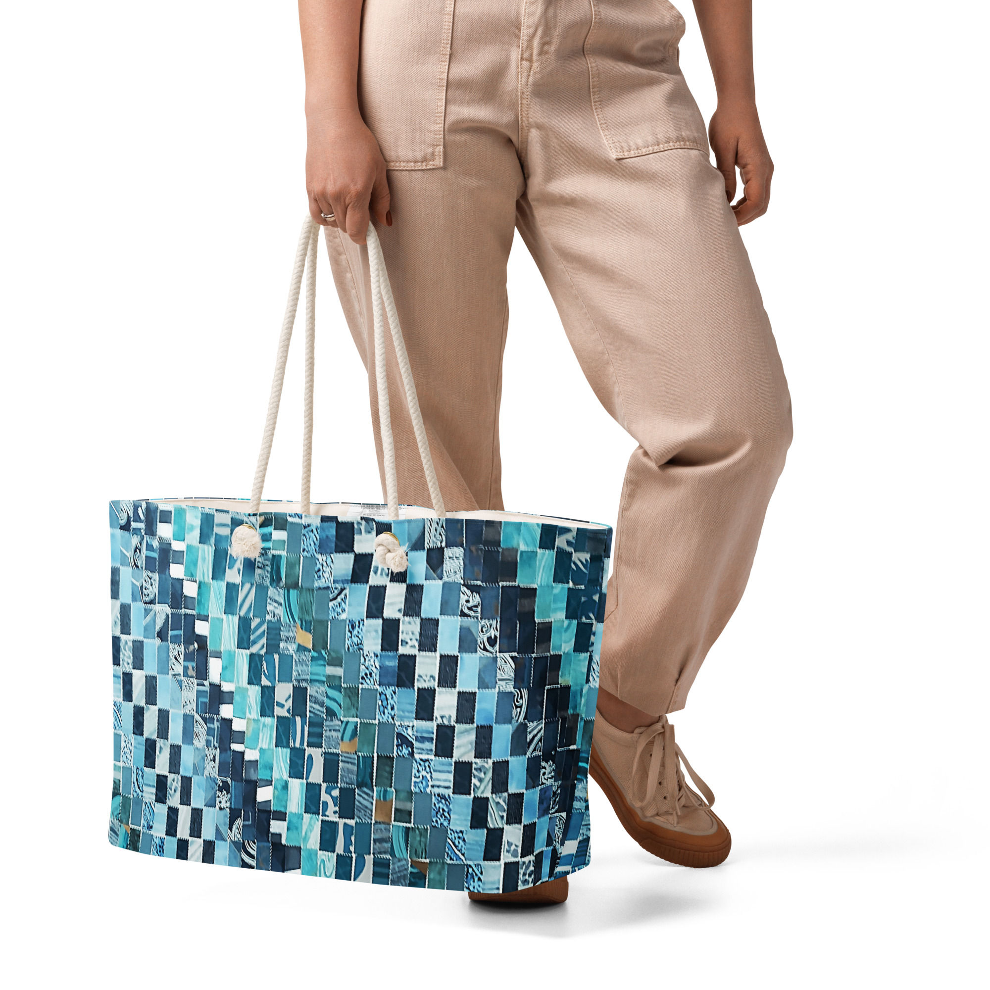 Cool Blue Oversized weekender bag
