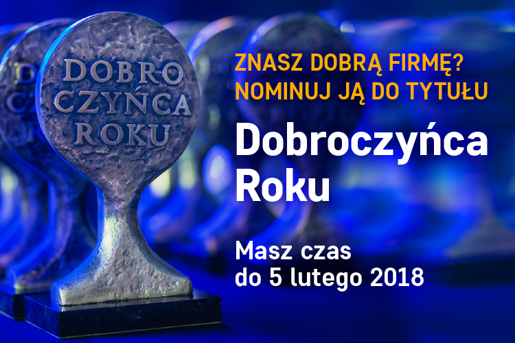 Konkurs o tytuł Dobroczyńca Roku.