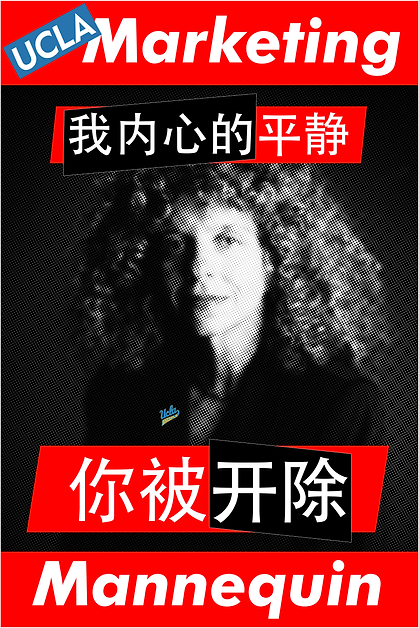 Barbara Kruger, UCLA Marketing Mannequin (Chinese)