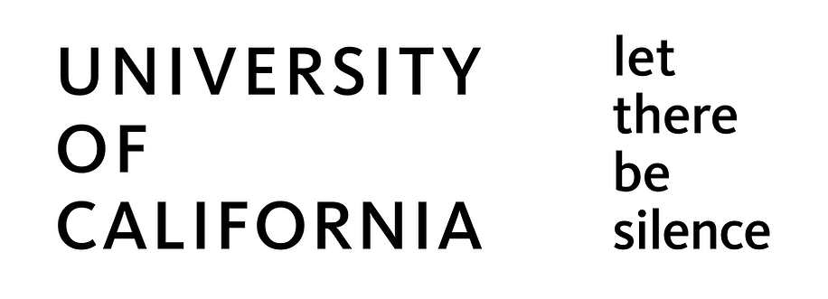 University of California Brand: let there be silence (blk)