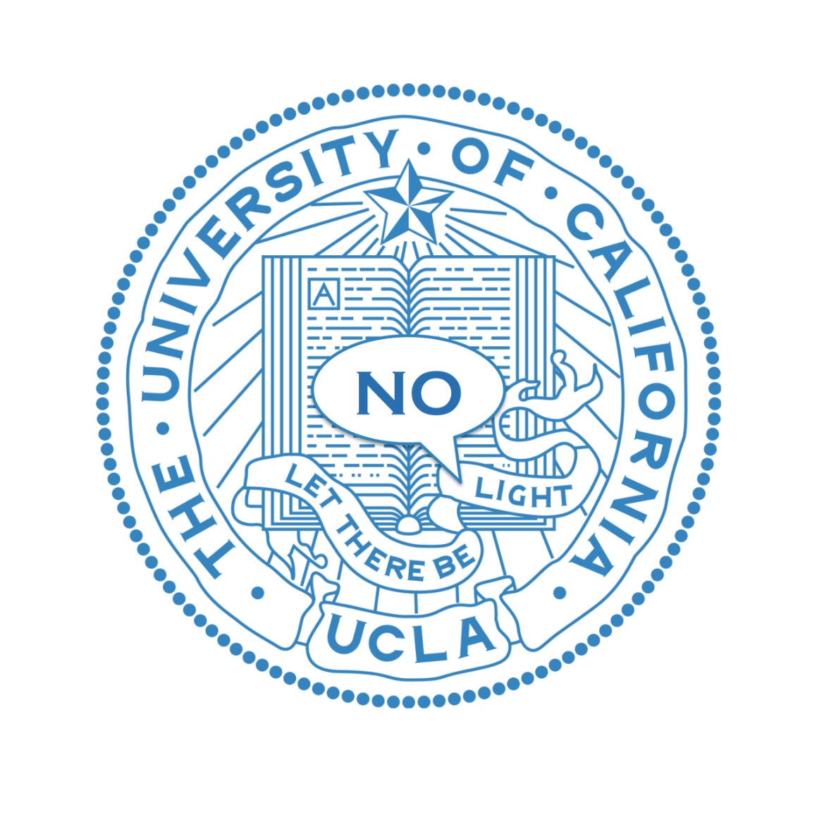 UCLA seal & motto: Let There Be NO Light