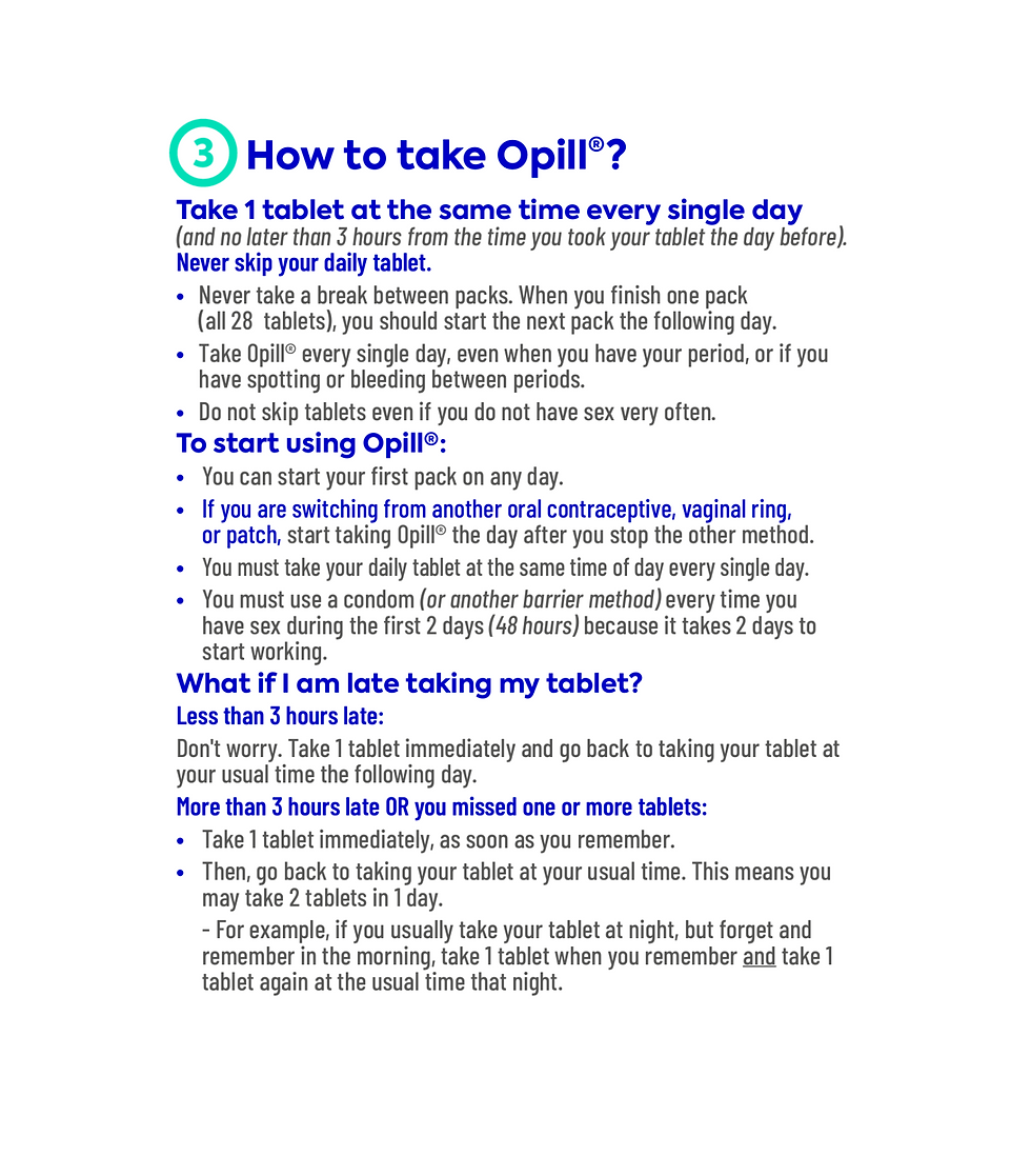 Thumbnail: Opill®, Daily Oral Contraceptive Pill, 1‑Month Pack