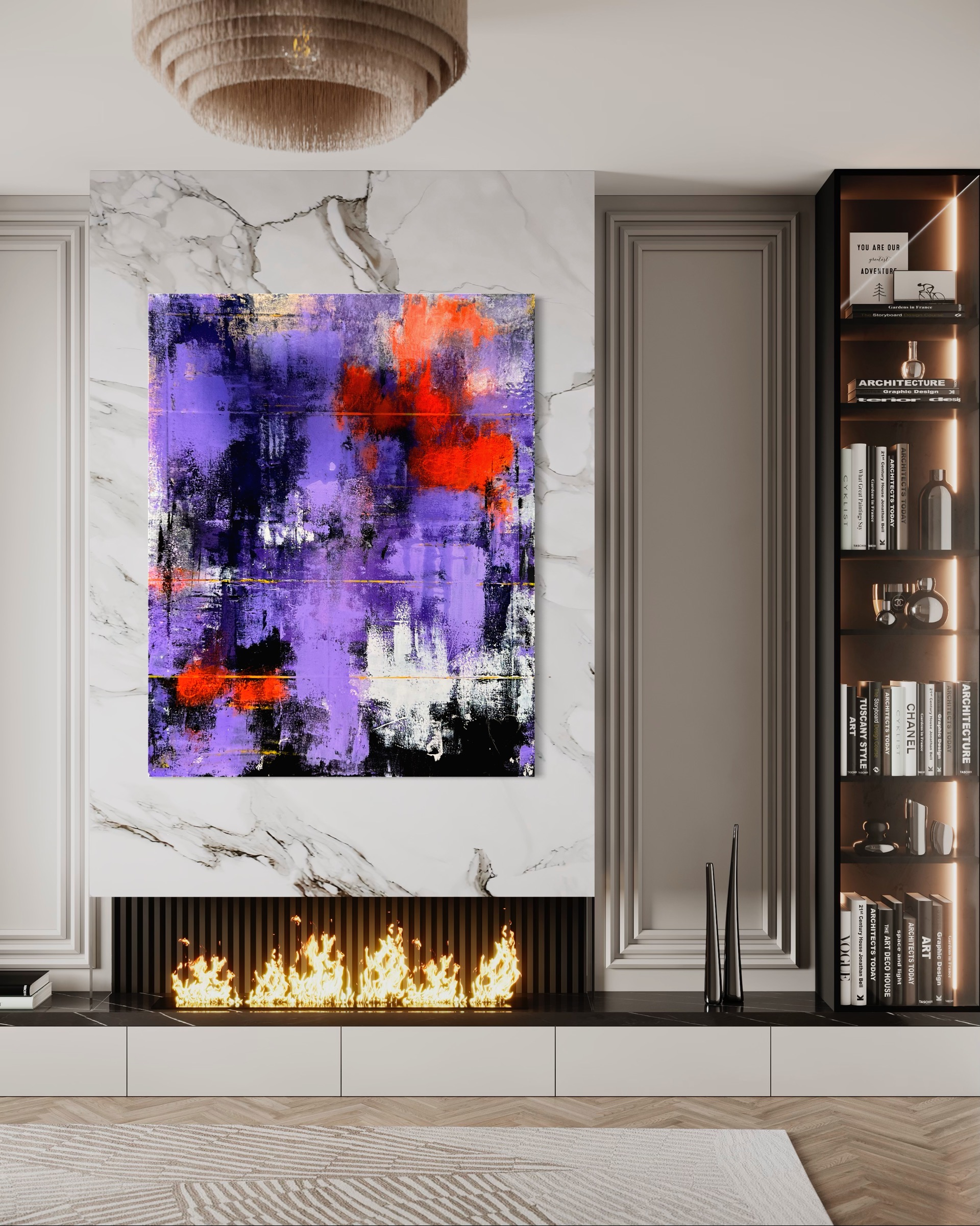 'Purple Rain' Mixed Media 100cm X 80cm