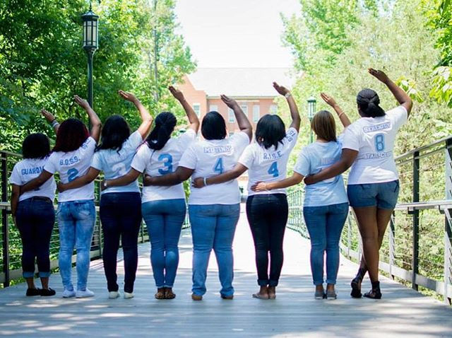 We are the mighty sisters of the Baby Blue & White! 💙💙 #MuSigmaUpsilon #ΜΣΥ #multicultural #sorori