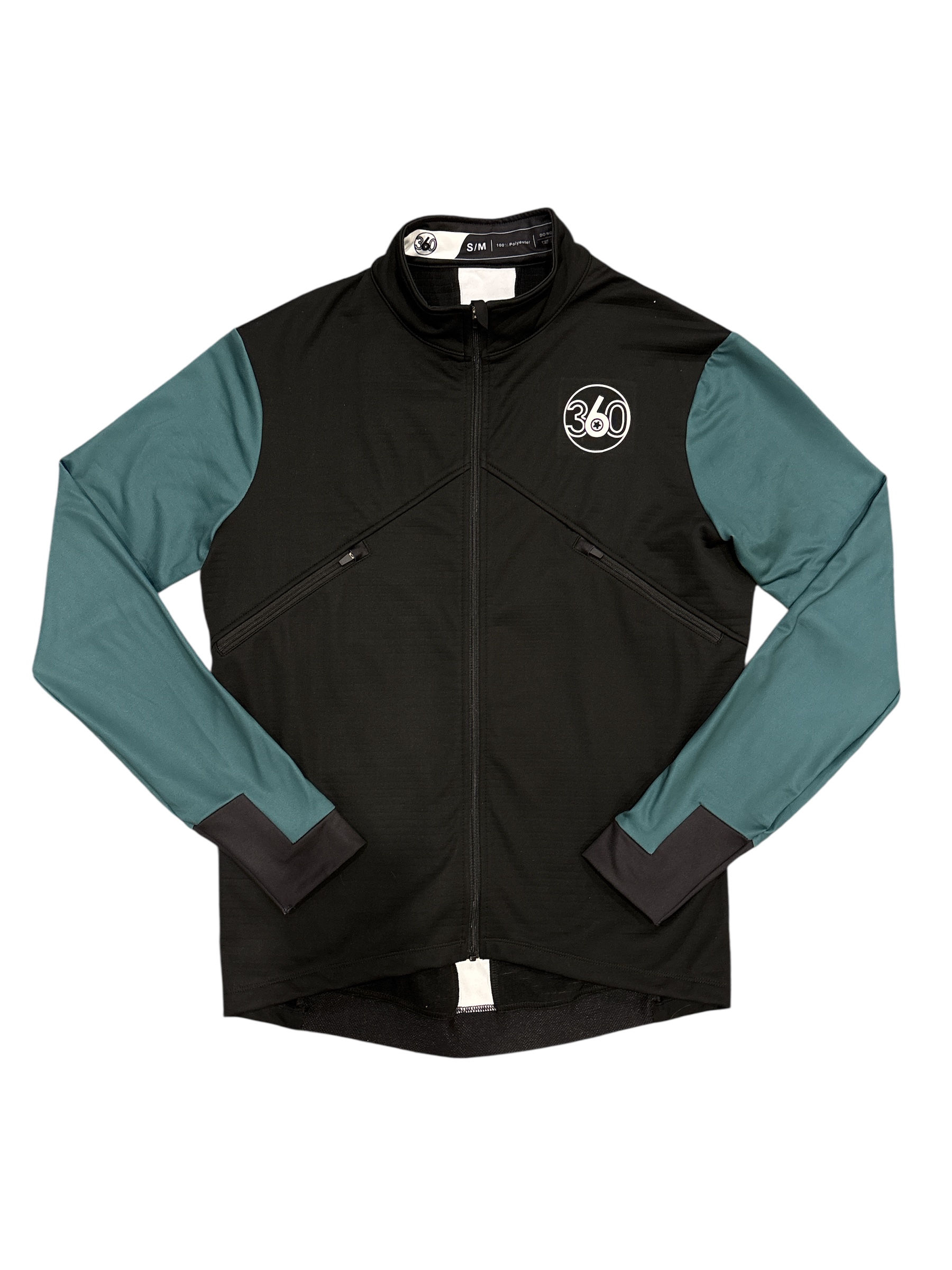 Black and green vented winter jacket