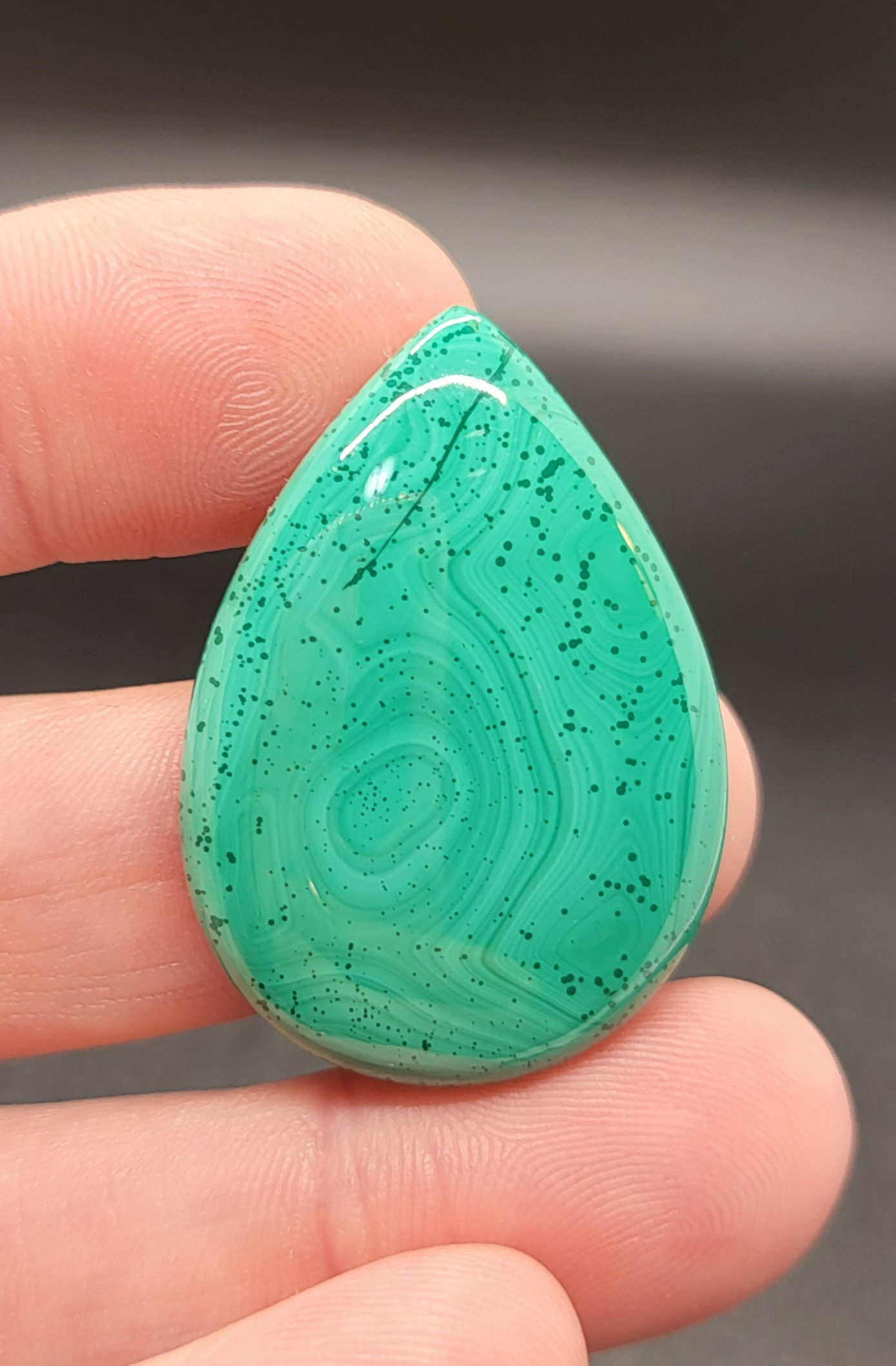 Malachite Cabochon Teardrop