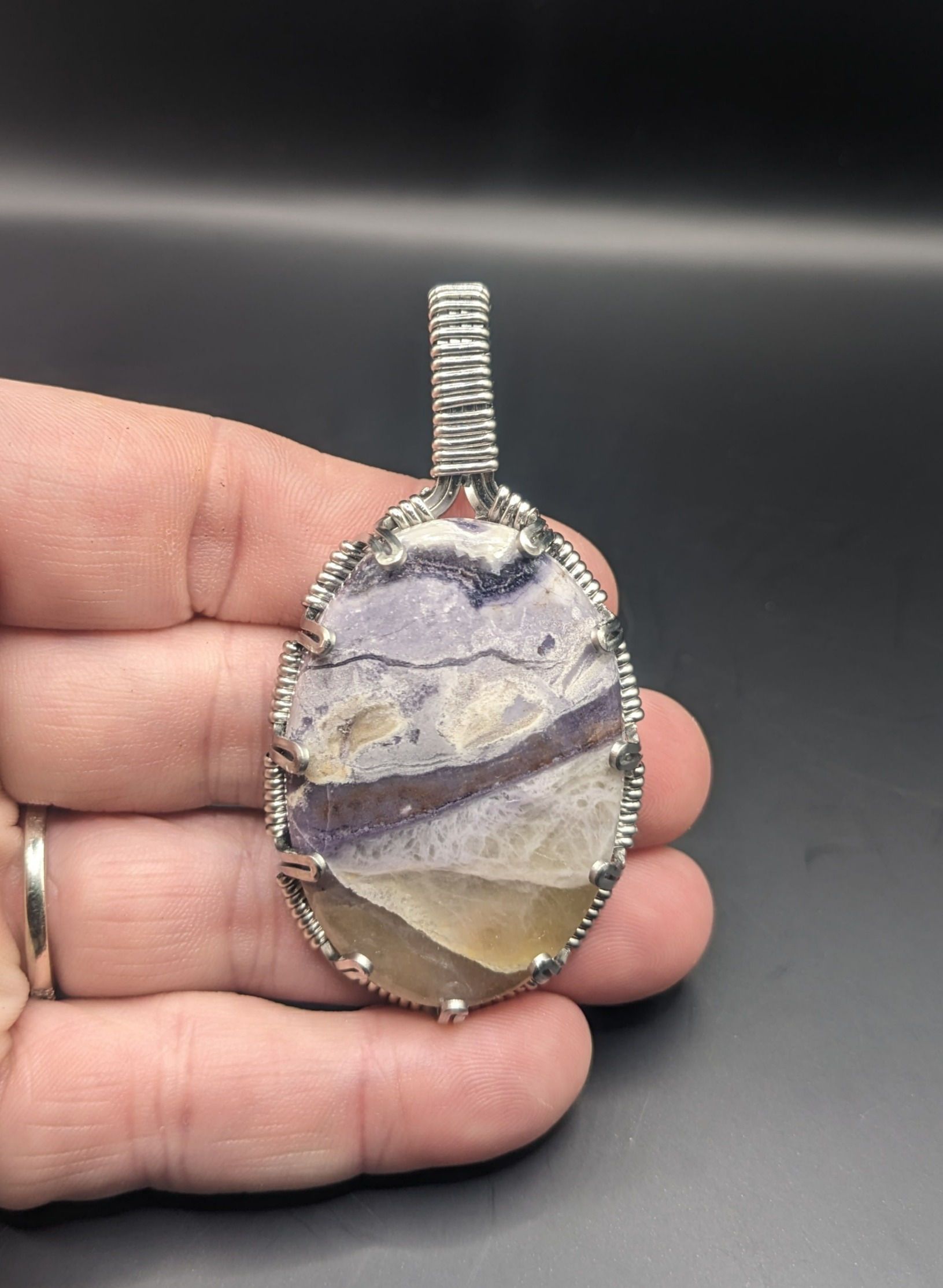 Tiffaney  Stone Wire Wrapped Pendant