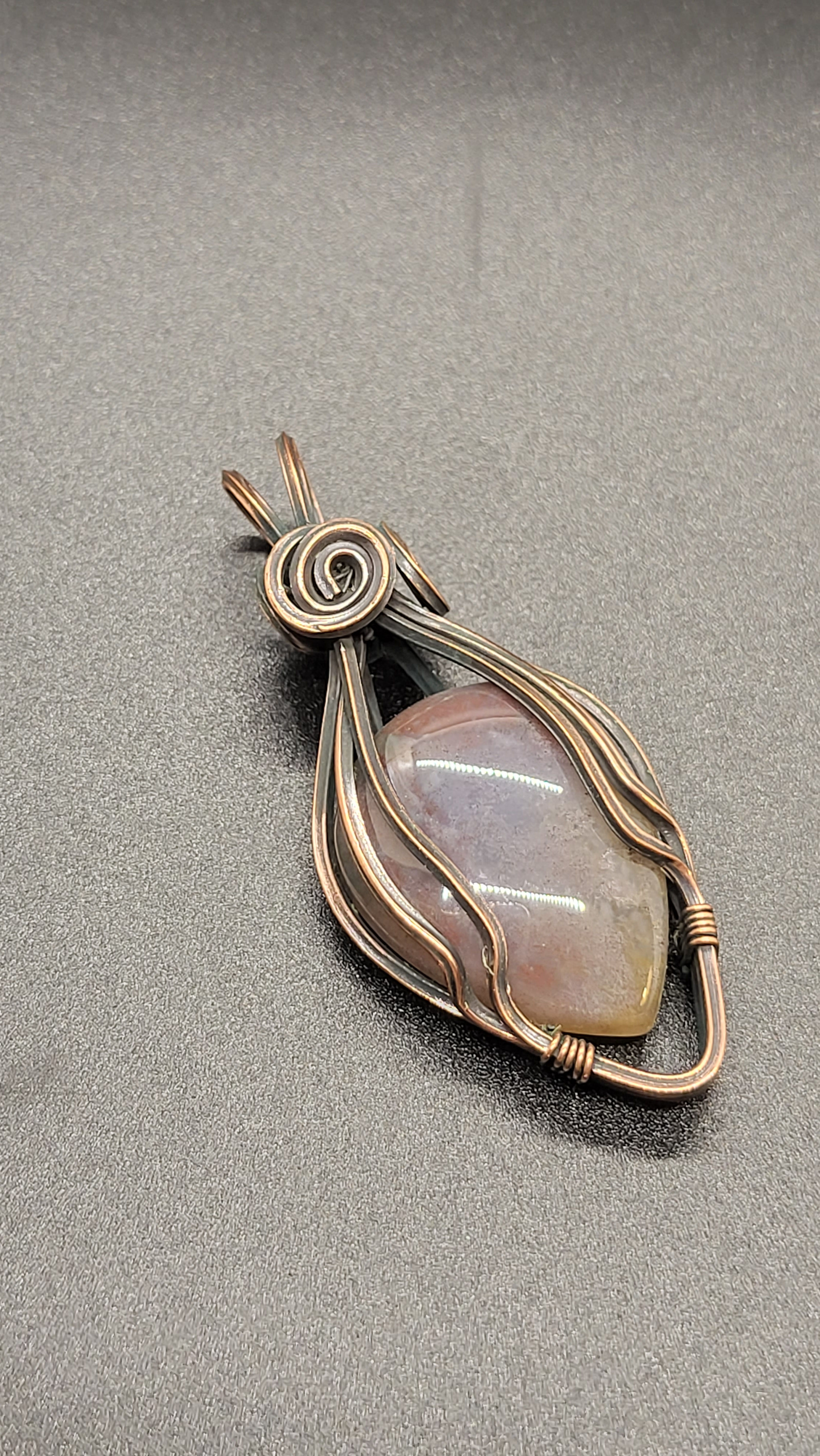 Montana  Agate Wire Pendant