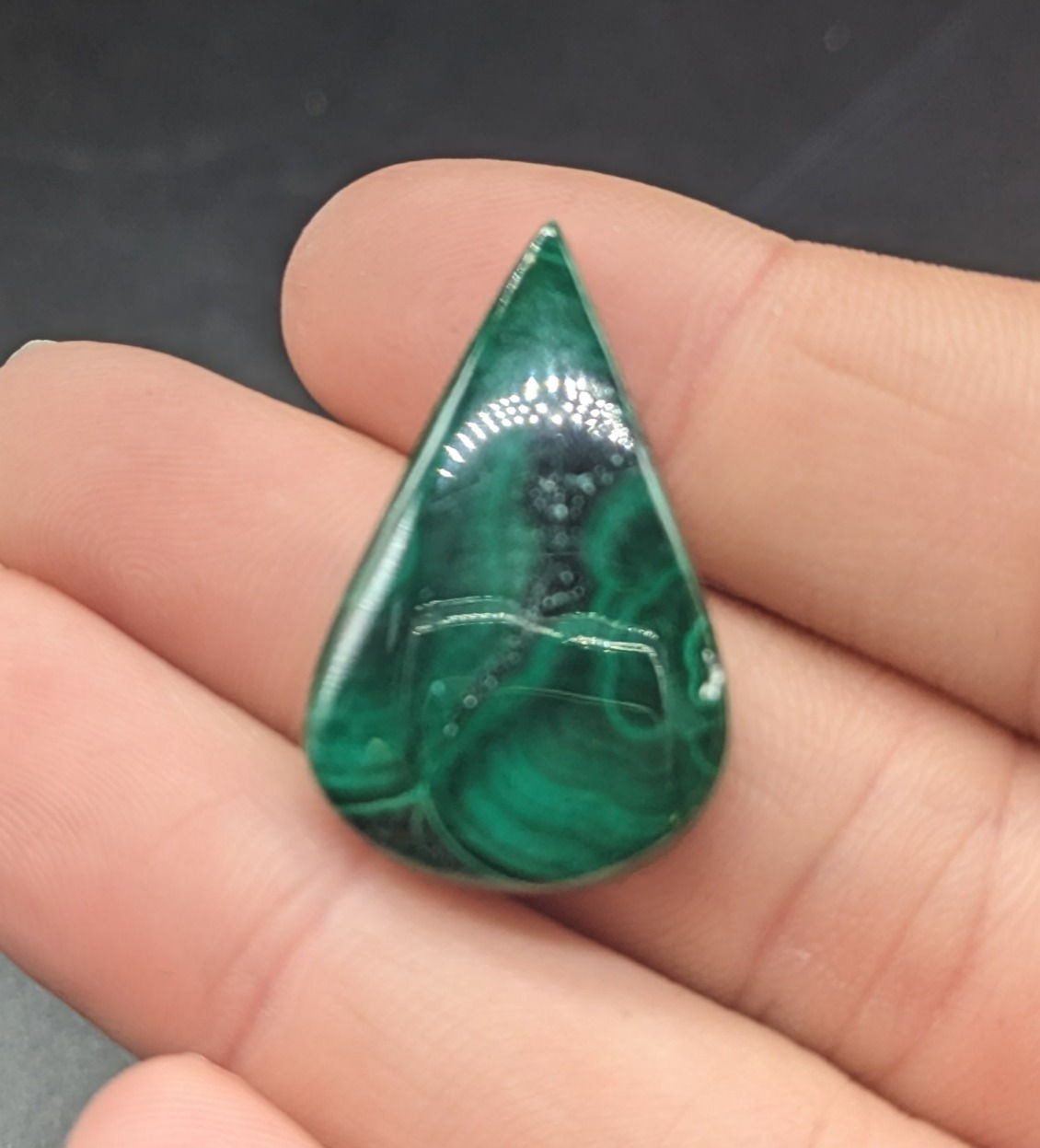 Malachite Cabochon Teardrop