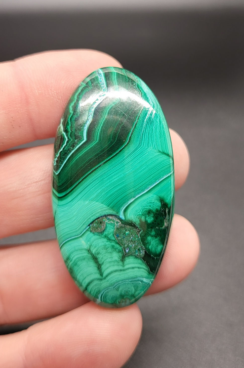 Russian Malachite Cabochon Oval