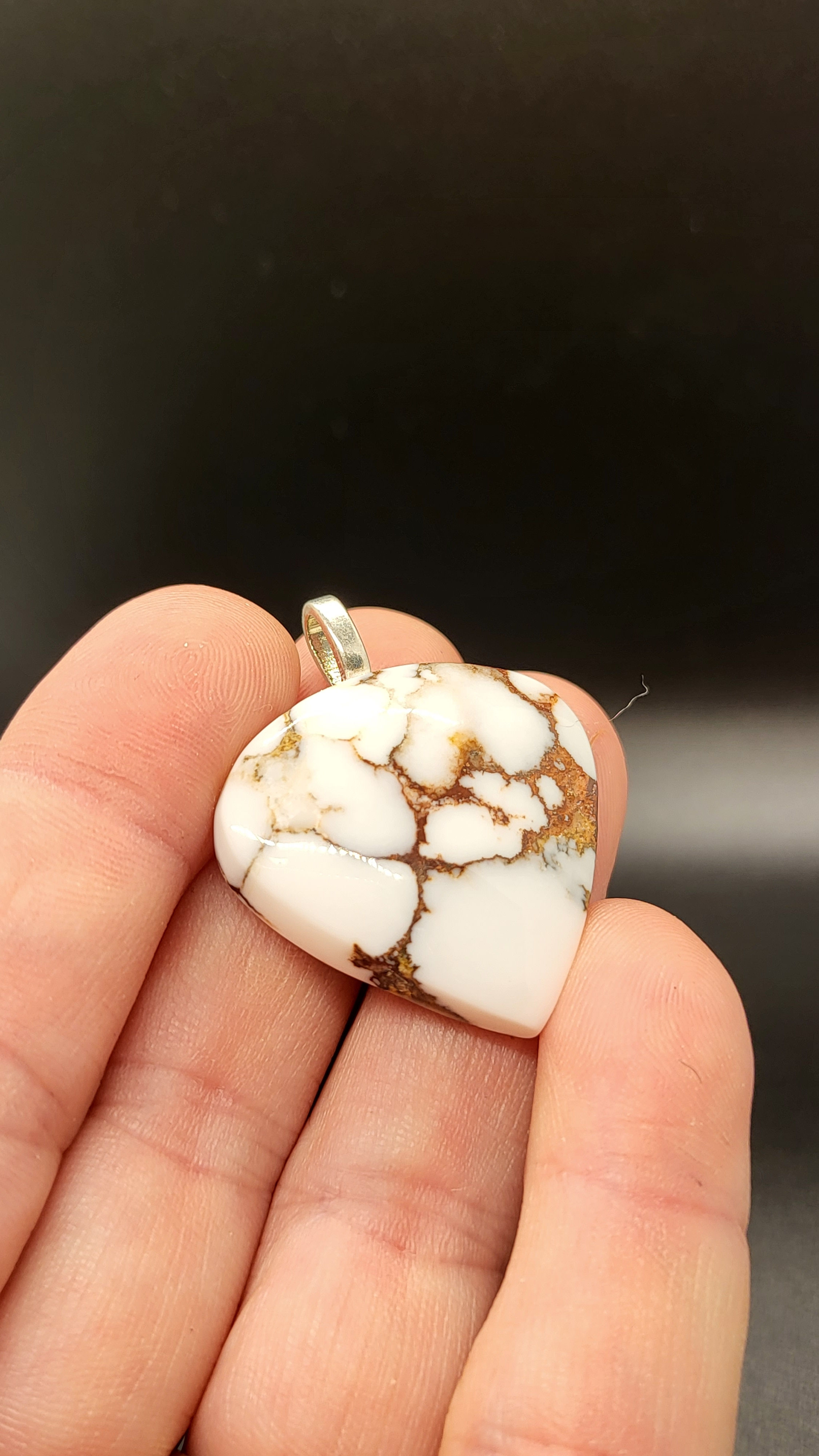 Wild Horse Magnesite Pendant  (Jasper/Crazy Horse Stone)