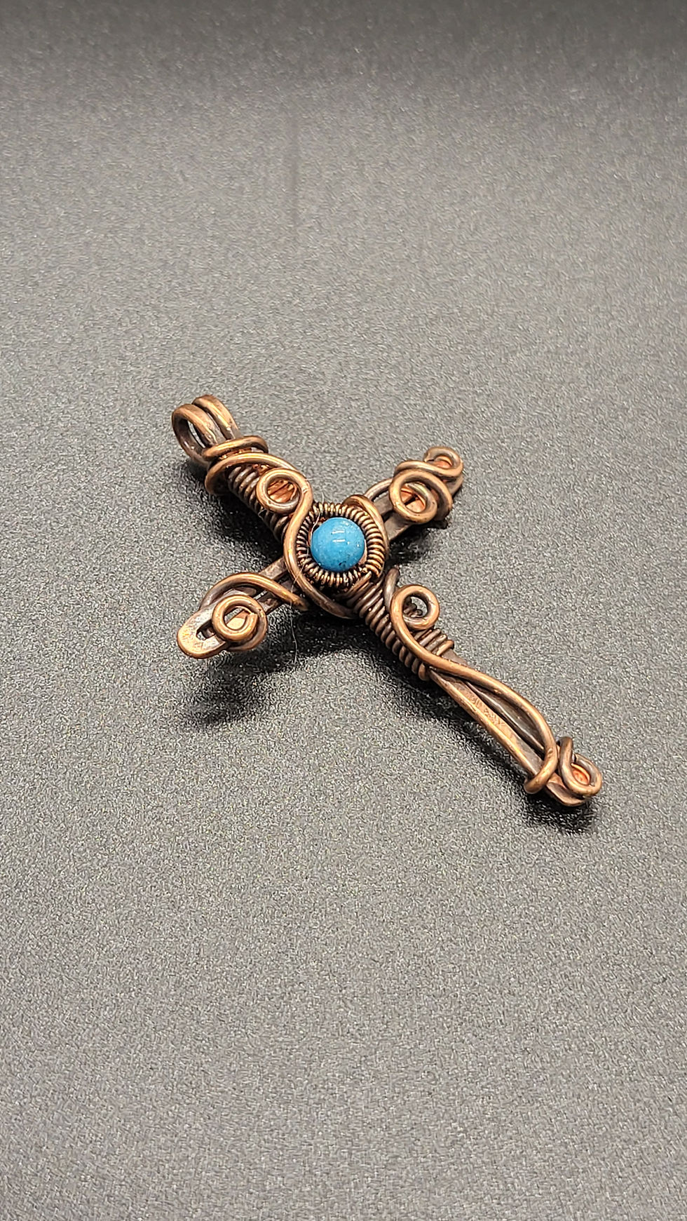 Wire Wrapped Cross Pendant