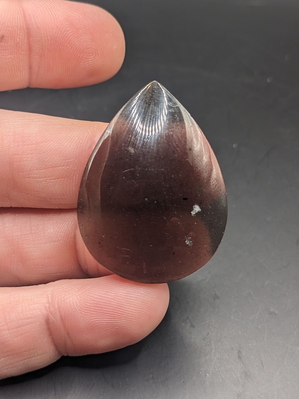 Indonesian Amber Cabochon Teardrop