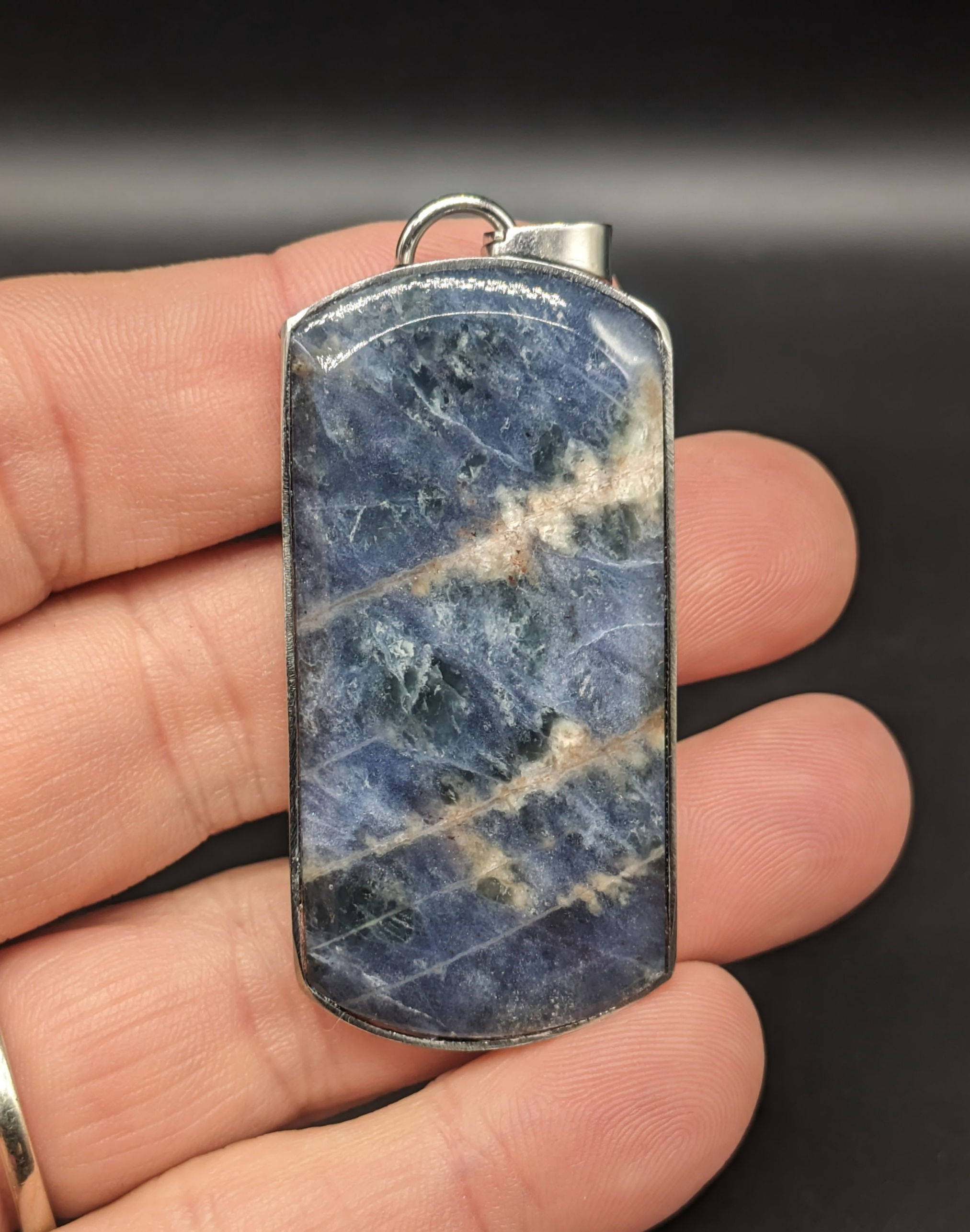 Sterling Silver Sodalite Pendant/Necklace