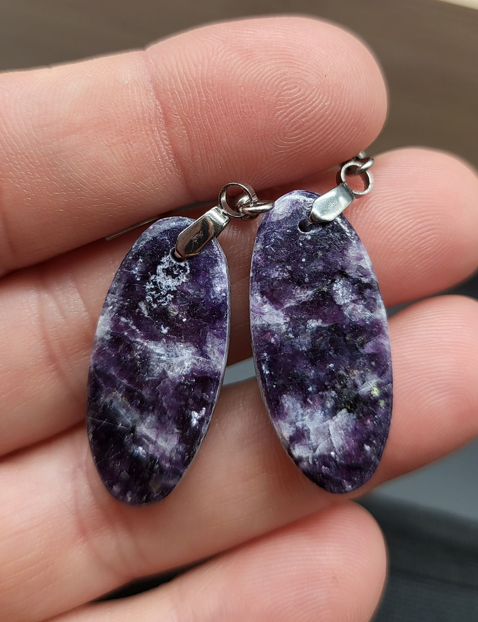 Lepidolite Dangle Earrings