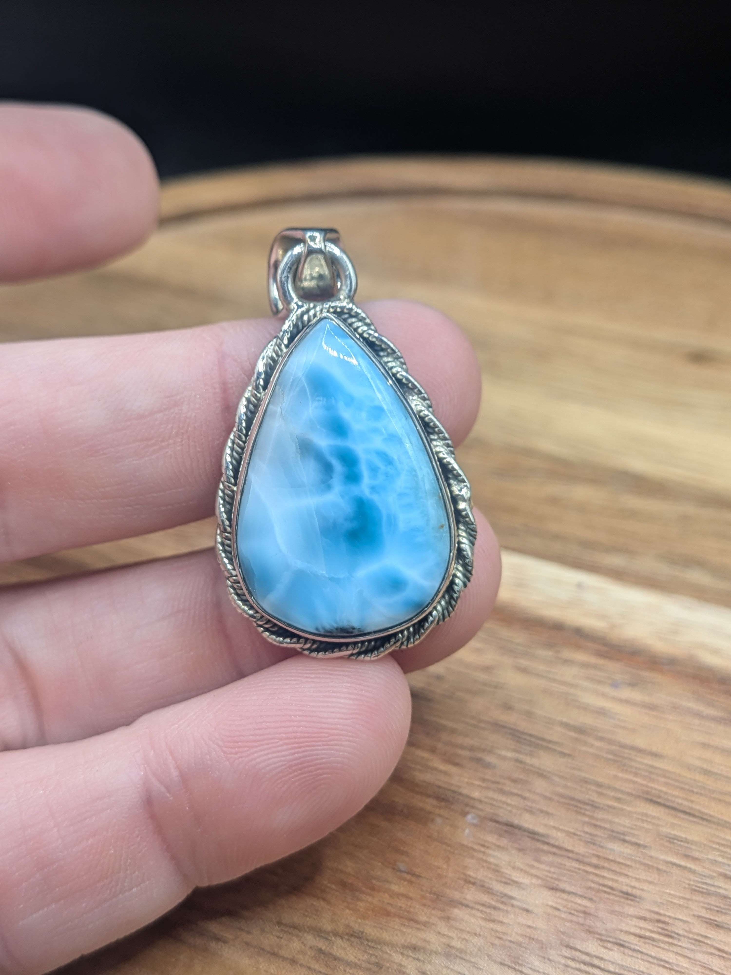 Sterling Silver Larimar Pendant