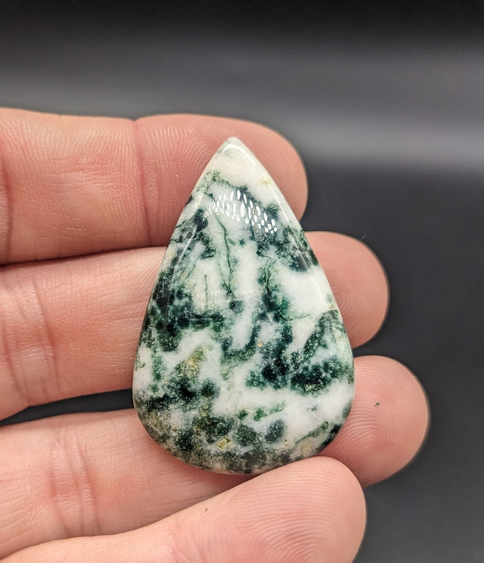 Tree Moss Agate Cabochon Teardrop
