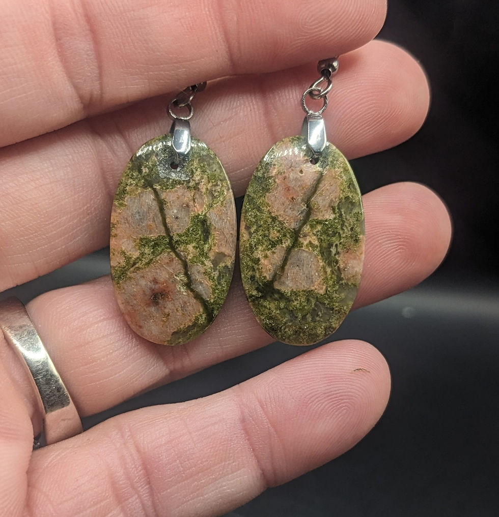 Unakite Dangle Earrings