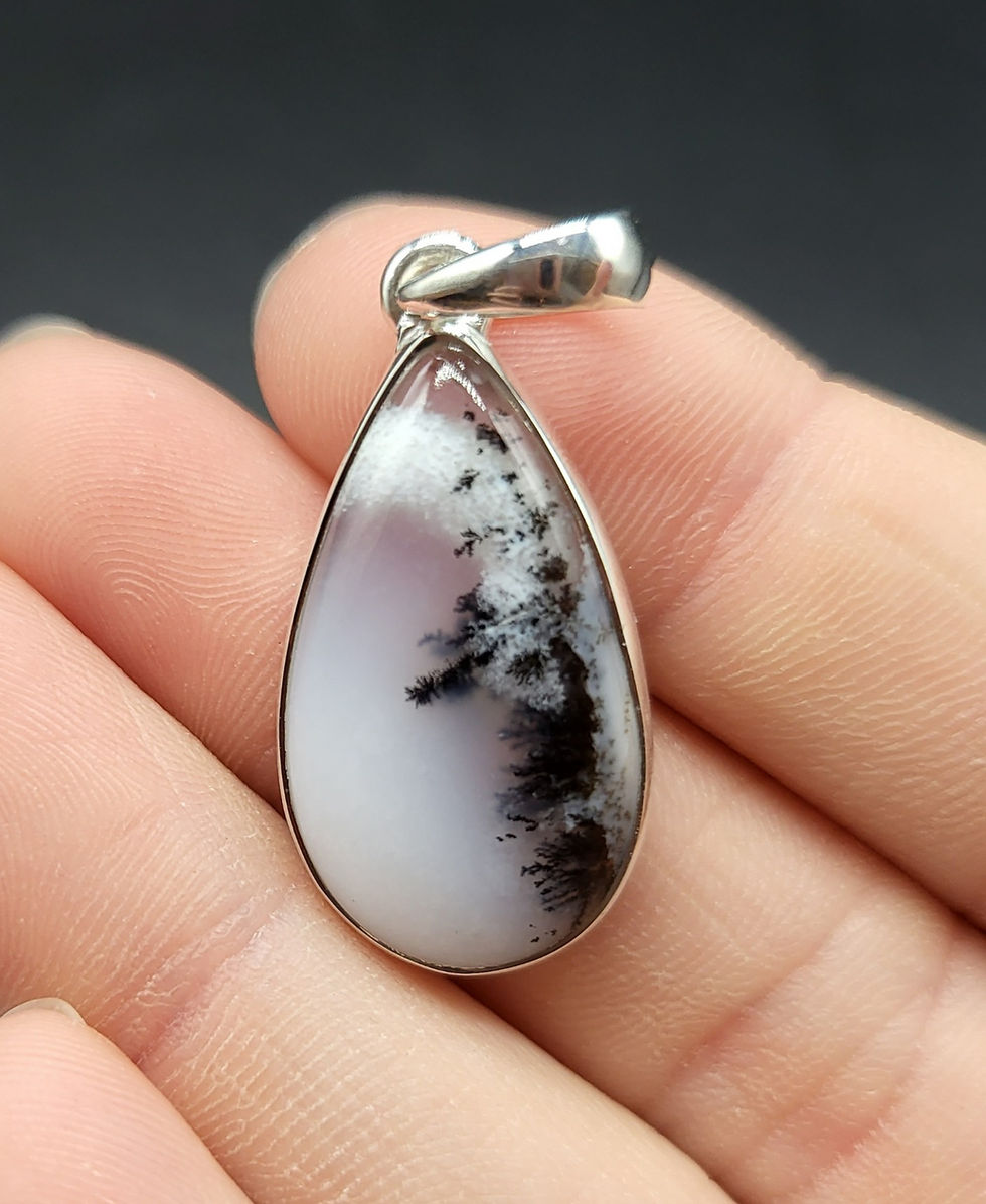 Sterling Silver Dendrite Opal Pendant