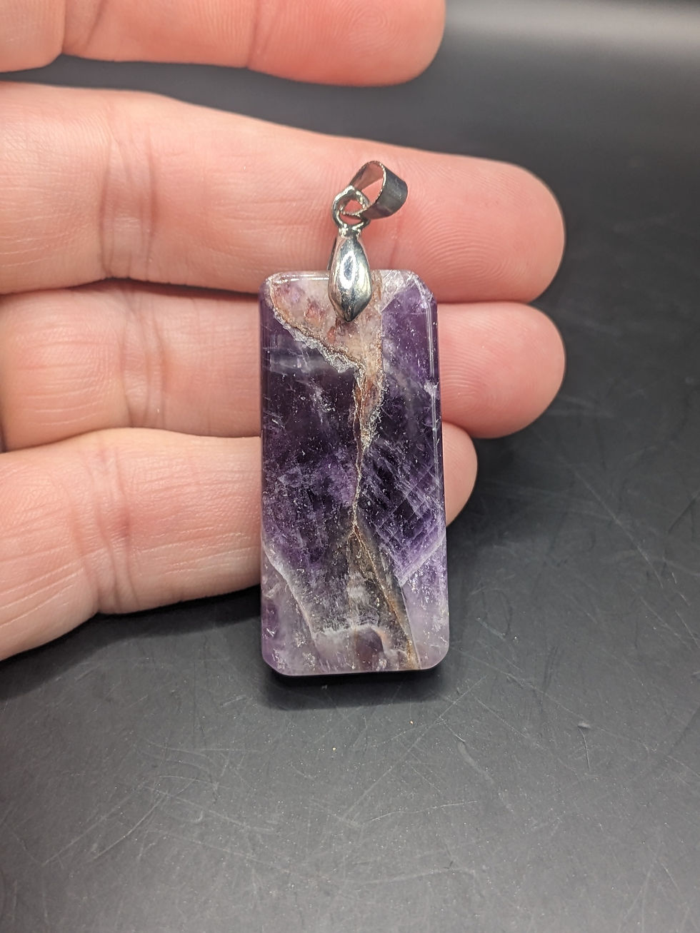 Chevron Amethyst (Dream Amethyst) Pendant/Necklace