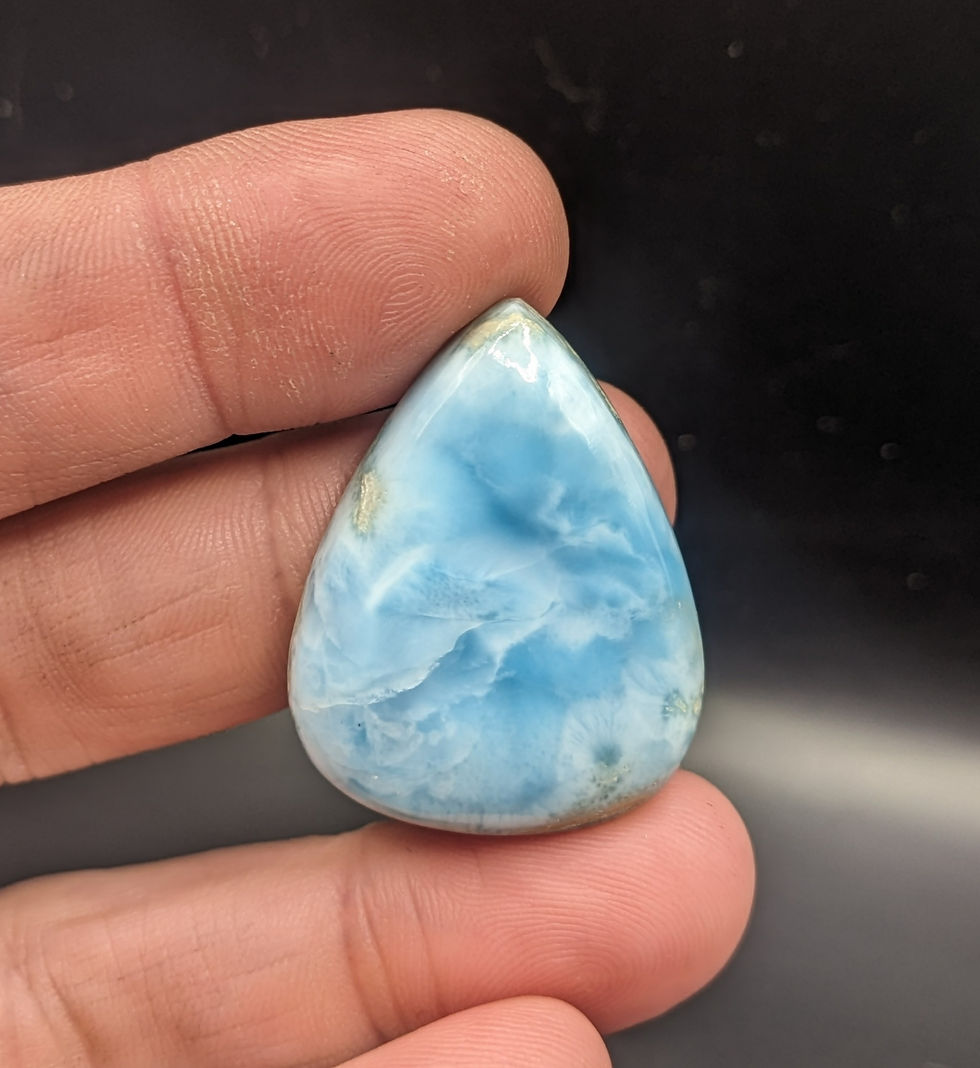 Dominican Larimar Cabochon Teardrop