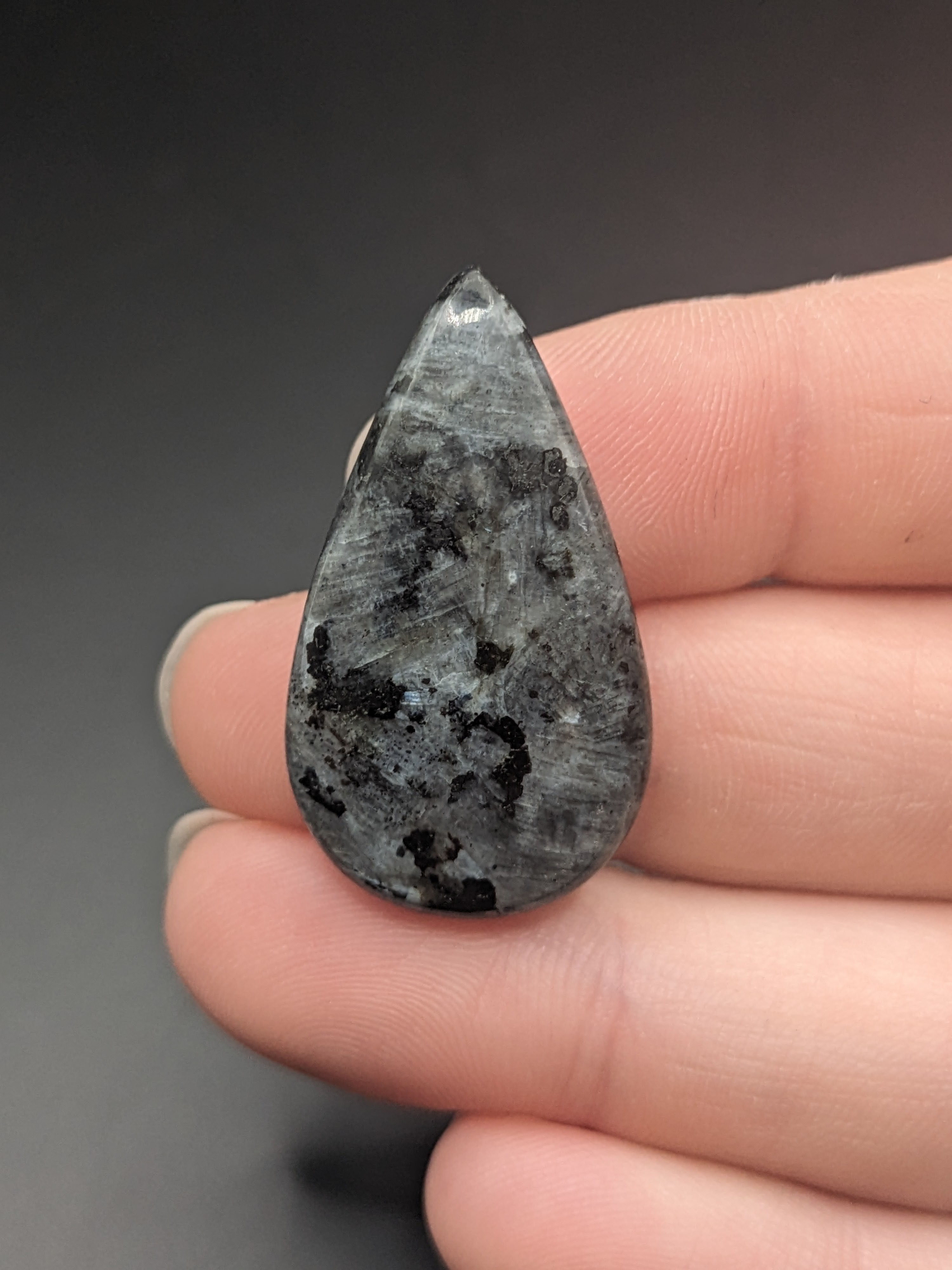 Larvikite Cabochon Teardrop