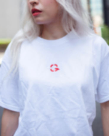 【限定】Embroidered Logo G T-Shirt White +((Music is killed))
