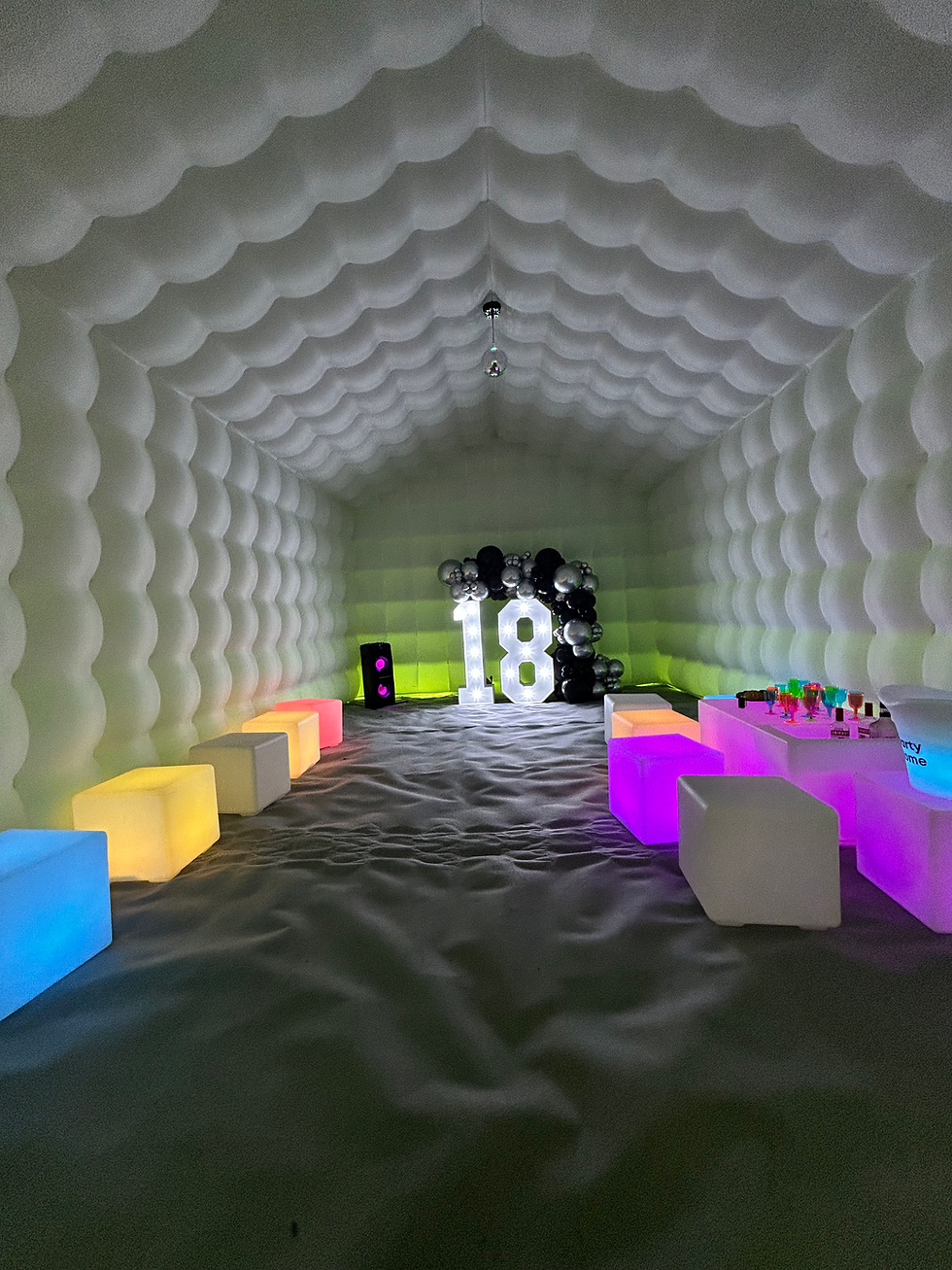 Party Cube with LED equipment