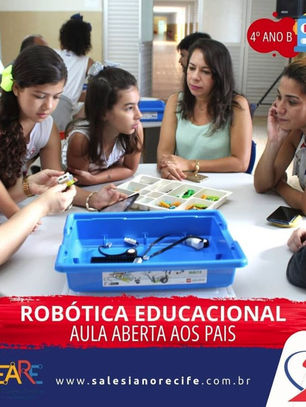 4º ANO B participa de aula aberta de robótica educacional