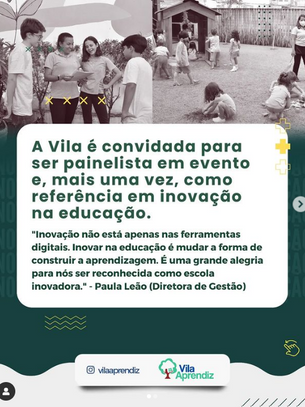 Vila é convidada para ser painelista em evento sobre inovação na educação