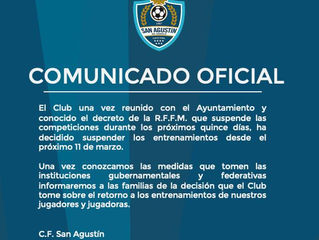 Suspendida la actividad deportiva del Club.