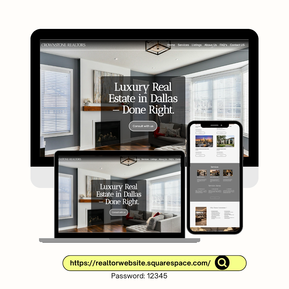 Thumbnail: Editable real estate Squarespace website for Realtor & Real estate agents