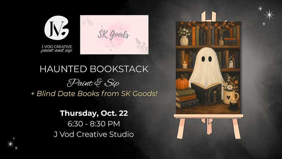 Haunted Bookstack Paint & Sip + Blind Date Books ith SK Goods