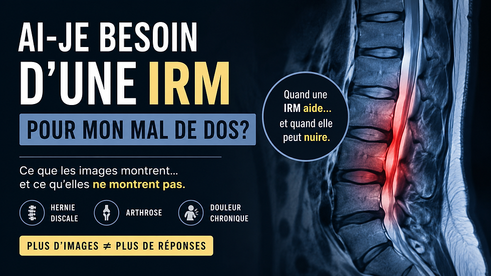 Ai-je besoin d’une IRM pour mon mal de dos?