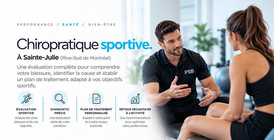 Un chiropraticien à Sainte-Julie qui traite une douleur musculaire, articulare et nerveuse sur la Rive-Sud de Montréal