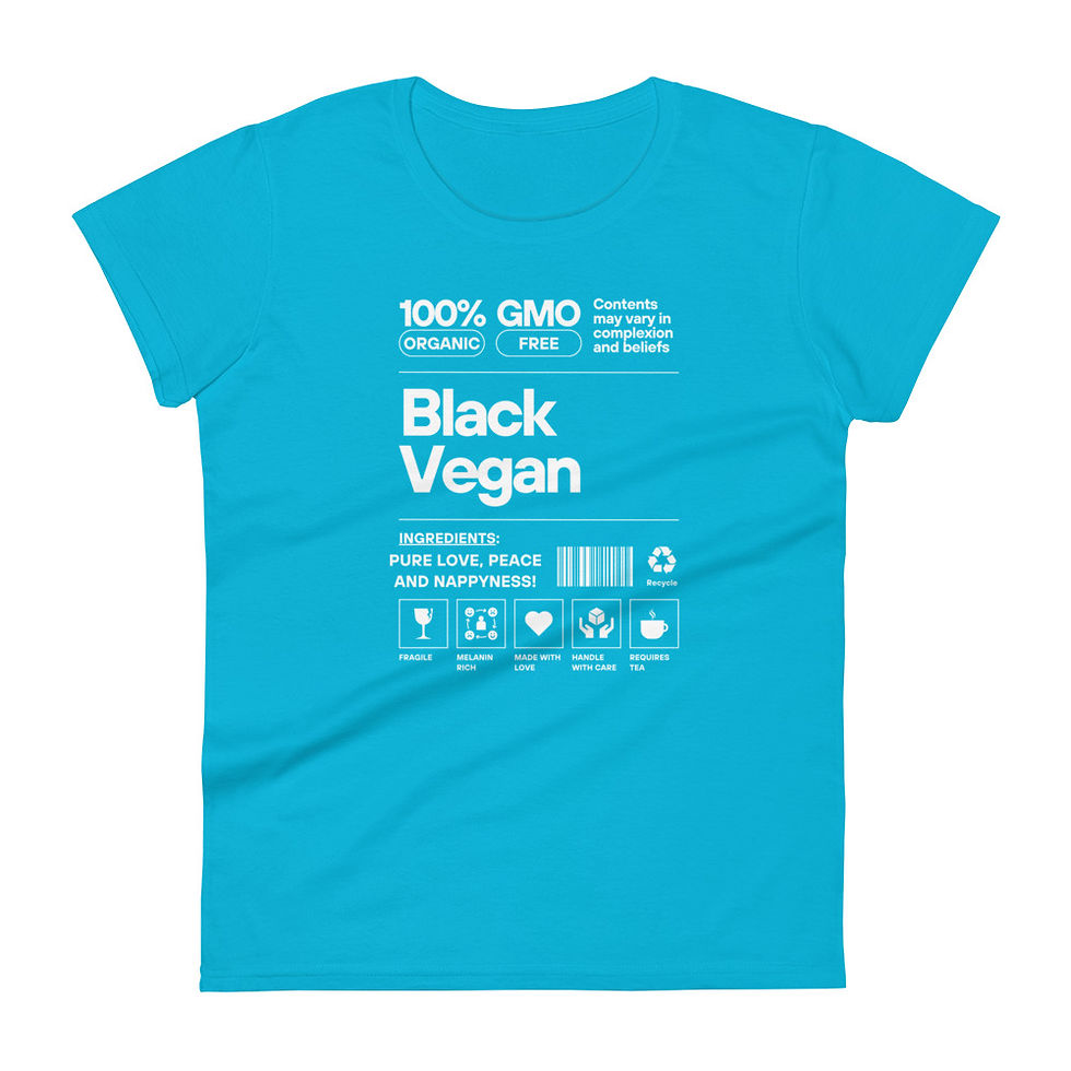 Thumbnail:  Women's Black Vegan short sleeve tee
