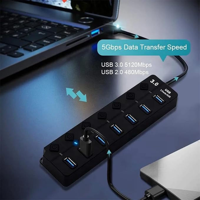 Miniatura: Hub USB 3.0 Com 7 Portas